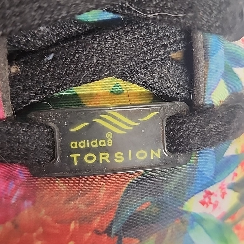 ADIDAS TORSION Multicolor floral artistic trainer sneakers UNISEX 6.5M/8W RARE!! - Picture 12 of 12